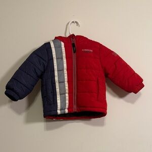 London Fog Red and Blue Kids Puffer Jacket